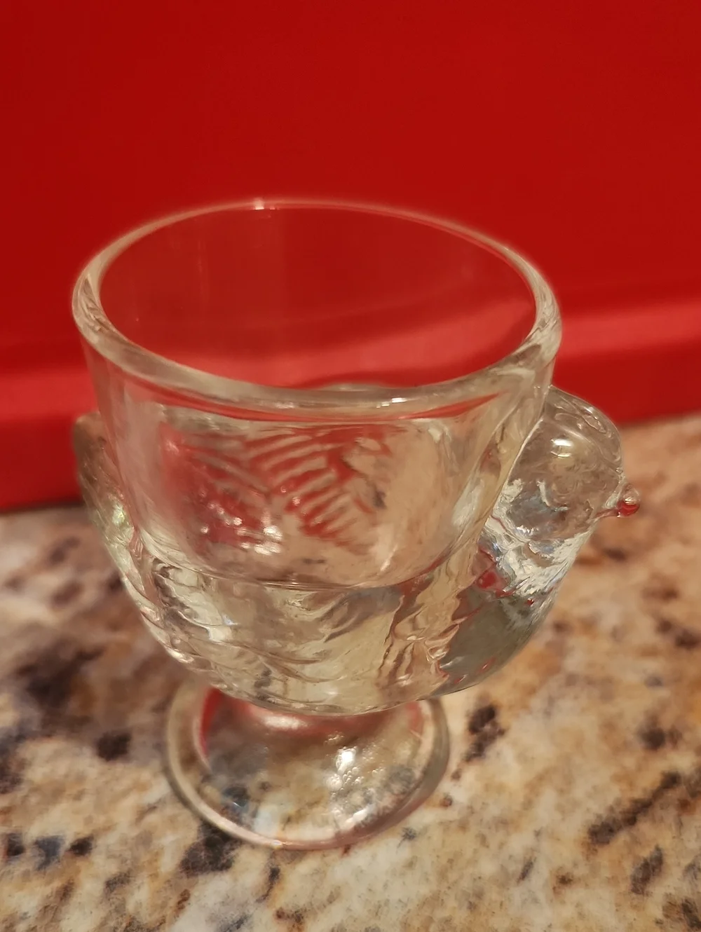 Arc France Luminarc Clear Glass Hen Shaped Egg Cups Set Of 3